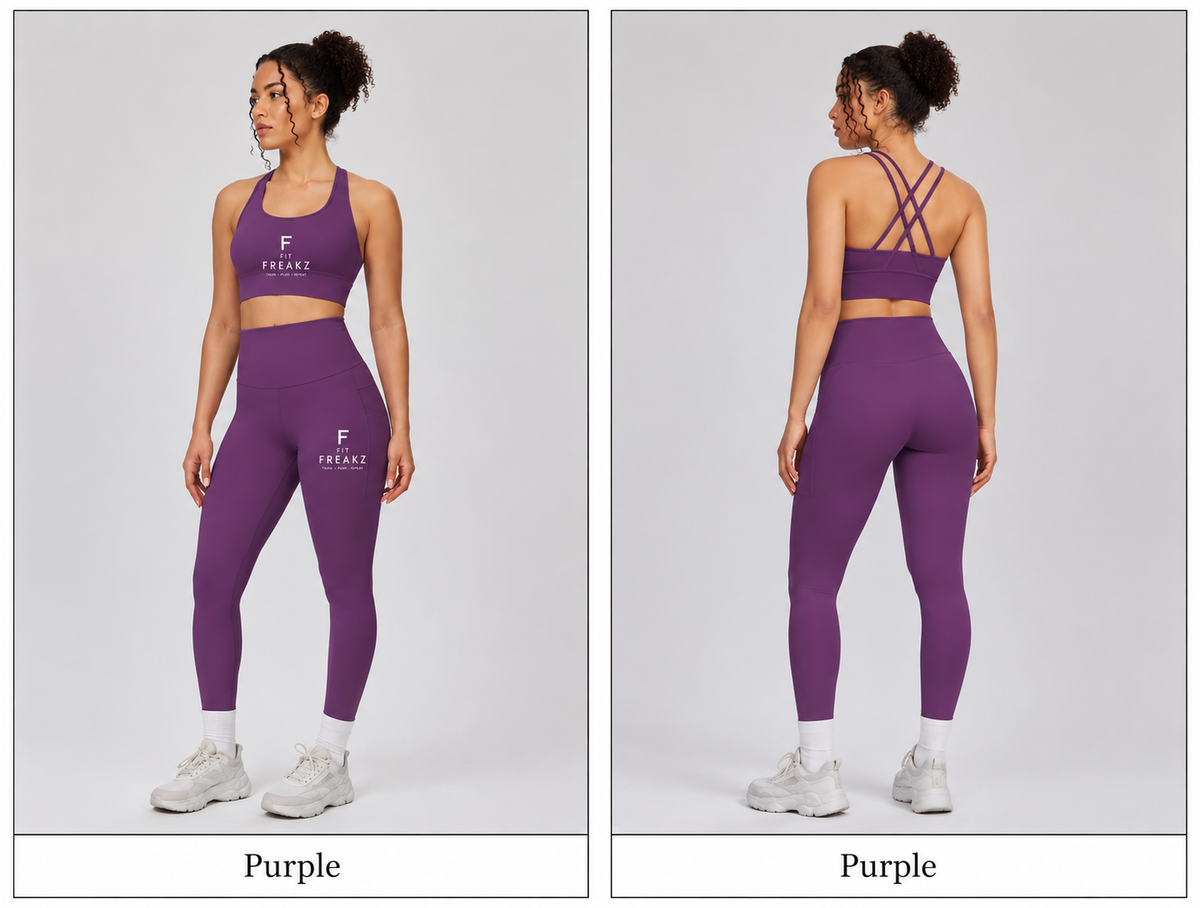 Purple sports bra