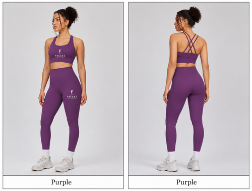 Purple sports bra