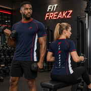 Fit Freakz Gym T-Shirt – Navy Training Top – Sizes S to 3XL
