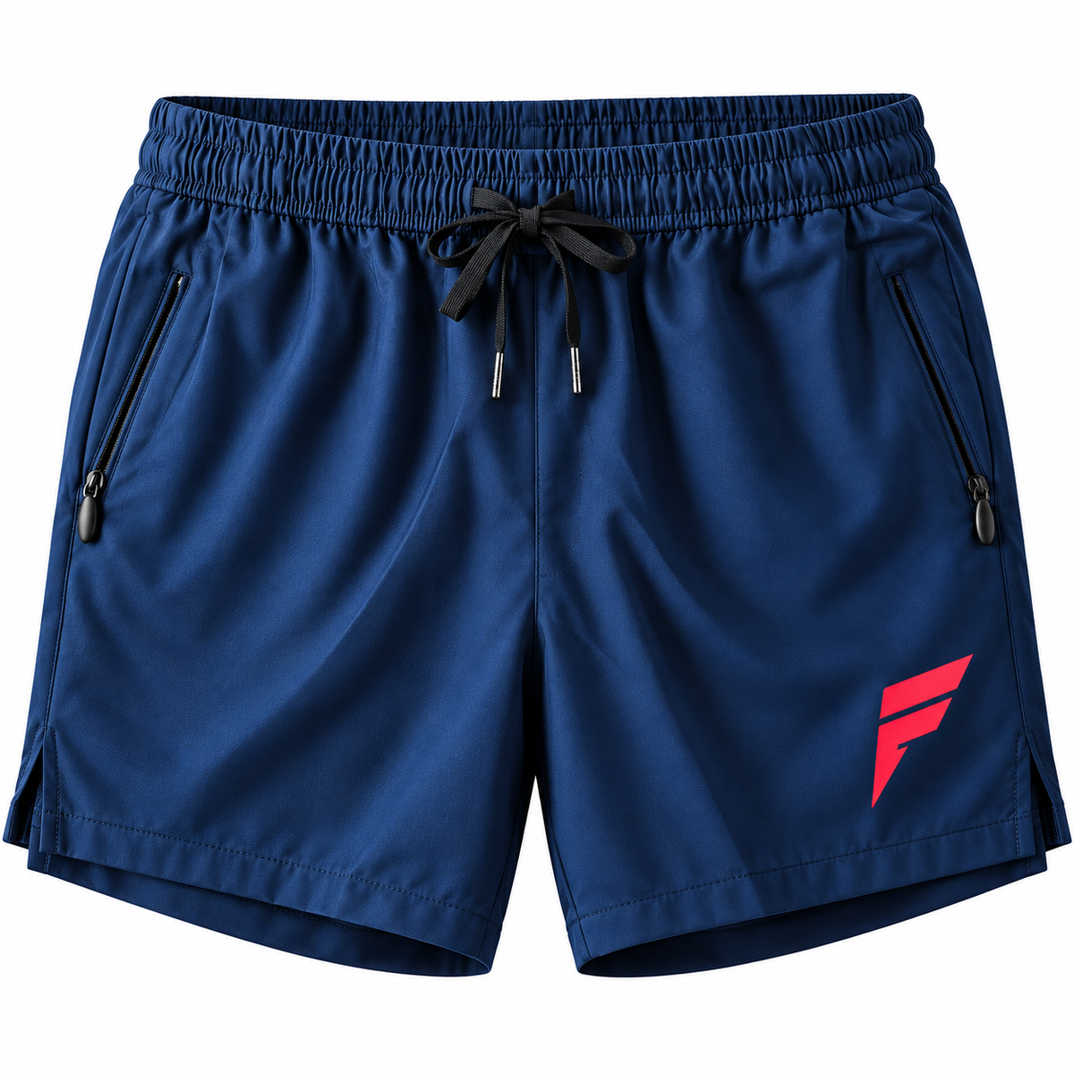 Navy shorts with zip pockets